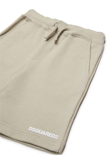 Shorts In Felpa Taupe Con Logo DSQUARED2 KIDS | DQ2738-D0094DQ717